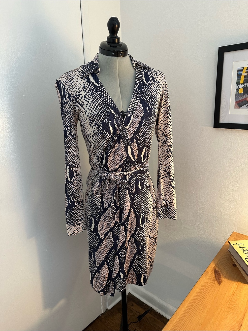 Diane Von Furstenberg Snake-Print Wrap Dress